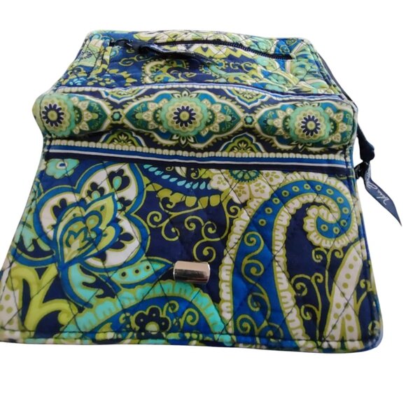 Vera Bradley Retired Rhythm & Blues Turn lock Quilted Wallet - Picture 6 of 15